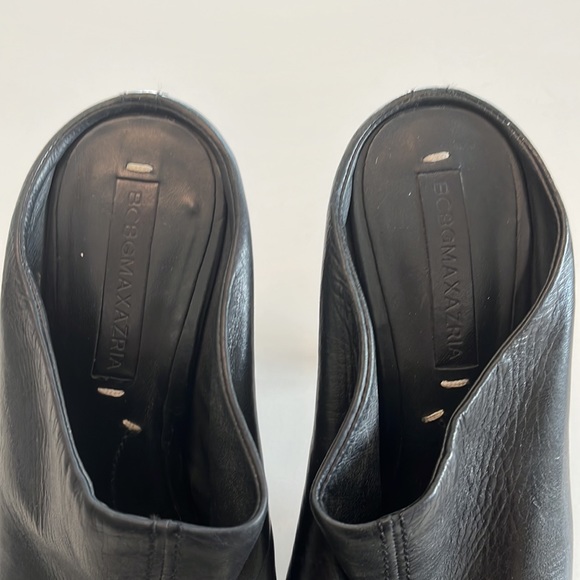 BCBG black mules great leather shoes size 6.5 - Picture 5 of 6